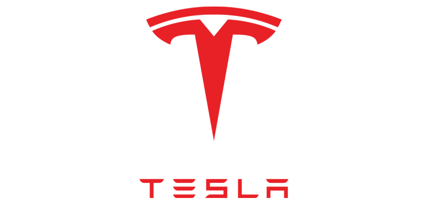 Логотип Тесла на белом фоне